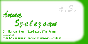 anna szelezsan business card